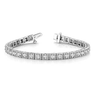 Natural 2.52 CTW Diamond Bracelet 14K White Gold: Natural 2.52 CTW Diamond Bracelet 14K White Gold Manufacturer's Suggested Retail Price: $6400.00 Product Type: Diamond Bracelet Stone1 Type: 42 Diamonds @ 2.52 CTW Stone1 Color: G Stone1 Clarity: