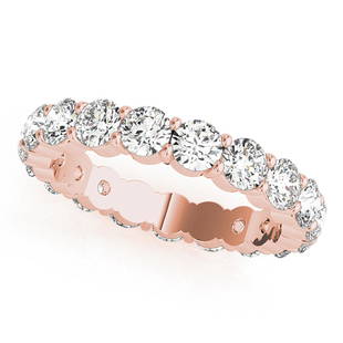 Natural 3.75 CTW Diamond Eternity Ring 14K Rose Gold: Natural 3.75 CTW Diamond Eternity Ring 14K Rose Gold Manufacturer's Suggested Retail Price: $ 12200.00 Product Type: Diamond Eternity Ring Stone1 Type: 15 Diamond @ 3.75 CTW Stone1 Color: G Stone1