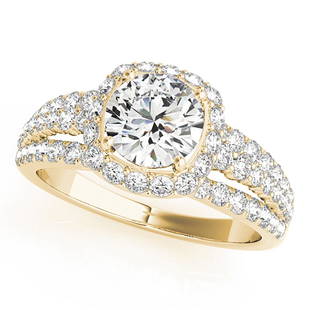 Natural 1.62 CTW Diamond Engagement Ring 14K Yellow Gold: Natural 1.62 CTW Diamond Engagement Ring 14K Yellow Gold Manufacturer's Suggested Retail Price: $ 10500.00 Product Type: Engagement Ring Stone1 Type: 1 Diamond @ 0.75 CTW Stone1 Color: G Stone1