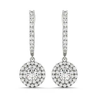 Natural 1.01 CTW Diamond Earrings 18K White Gold: Natural 1.01 CTW Diamond Earrings 18K White Gold Manufacturer's Suggested Retail Price: $ 3800.00 Product Type: Diamond Earrings Stone1 Type: 2 Diamond @ 0.5 CTW Stone1 Color: G Stone1 Clarity: