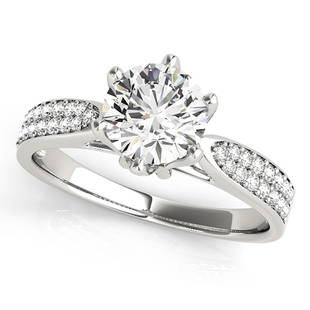 Natural 0.87 CTW Diamond Engagement Ring 18K White Gold: Natural 0.87 CTW Diamond Engagement Ring 18K White Gold Manufacturer's Suggested Retail Price: $ 9700.00 Product Type: Engagement Ring Stone1 Type: 1 Diamond @ 0.75 CTW Stone1 Color: G Stone1