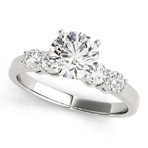 Natural 1.4 CTW Diamond Engagement Ring 18K White Gold