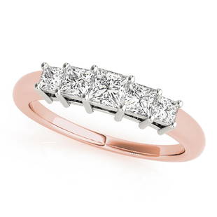 Natural 0.95 CTW Diamond Ring 14K Rose Gold: Natural 0.95 CTW Diamond Ring 14K Rose Gold Manufacturer's Suggested Retail Price: $ 4400.00 Product Type: Diamond Ring Stone1 Type: 5 Diamond @ 0.95 CTW Stone1 Color: G Stone1 Clarity: VS2-SI1