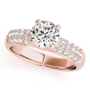 Natural 0.99 CTW Diamond Engagement Ring 14K Rose Gold: Natural 0.99 CTW Diamond Engagement Ring 14K Rose Gold Manufacturer's Suggested Retail Price: $ 4600.00 Product Type: Engagement Ring Stone1 Type: 1 Diamond @ 0.5 CTW Stone1 Color: G Stone1