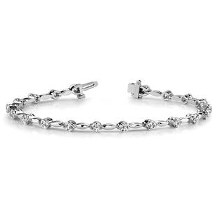 Natural 3 CTW Diamond Bracelet 18K White Gold: Natural 3 CTW Diamond Bracelet 18K White Gold Manufacturer's Suggested Retail Price: $9700.00 Product Type: Diamond Bracelet Stone1 Type: 20 Diamonds @ 3 CTW Stone1 Color: G Stone1 Clarity: VS2-SI1