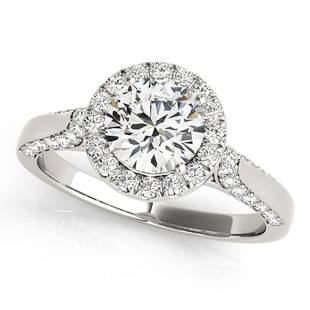 Natural 0.91 CTW Diamond Engagement Ring 14K White Gold: Natural 0.91 CTW Diamond Engagement Ring 14K White Gold Manufacturer's Suggested Retail Price: $ 4300.00 Product Type: Engagement Ring Stone1 Type: 1 Diamond @ 0.5 CTW Stone1 Color: G Stone1