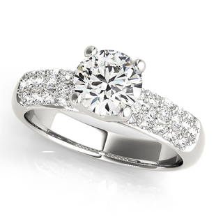 Natural 0.99 CTW Diamond Engagement Ring 14K White Gold: Natural 0.99 CTW Diamond Engagement Ring 14K White Gold Manufacturer's Suggested Retail Price: $ 4600.00 Product Type: Engagement Ring Stone1 Type: 1 Diamond @ 0.5 CTW Stone1 Color: G Stone1
