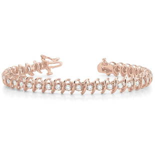 Natural 0.97 CTW Diamond Bracelet 14K Rose Gold: Natural 0.97 CTW Diamond Bracelet 14K Rose Gold Manufacturer's Suggested Retail Price: $3700.00 Product Type: Diamond Bracelet Stone1 Type: 42 Diamonds @ 0.97 CTW Stone1 Color: G Stone1 Clarity: