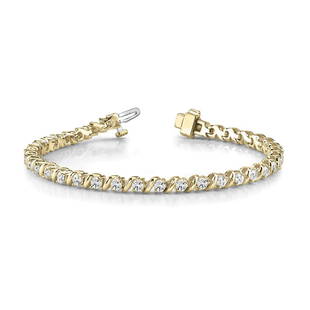 Natural 4.96 CTW Diamond Bracelet 18K Yellow Gold: Natural 4.96 CTW Diamond Bracelet 18K Yellow Gold Manufacturer's Suggested Retail Price: $19000.00 Product Type: Diamond Bracelet Stone1 Type: 31 Diamonds @ 4.96 CTW Stone1 Color: G Stone1 Clarity: