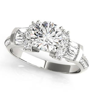 Natural 1.51 CTW Diamond Engagement Ring 18K White Gold: Natural 1.51 CTW Diamond Engagement Ring 18K White Gold Manufacturer's Suggested Retail Price: $ 16100.00 Product Type: Engagement Ring Stone1 Type: 1 Diamond @ 0.95 CTW Stone1 Color: G Stone1