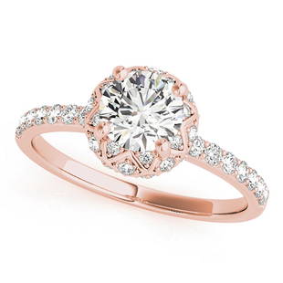 Natural 0.99 CTW Diamond Engagement Ring 14K Rose Gold: Natural 0.99 CTW Diamond Engagement Ring 14K Rose Gold Manufacturer's Suggested Retail Price: $ 9000.00 Product Type: Engagement Ring Stone1 Type: 1 Diamond @ 0.75 CTW Stone1 Color: G Stone1