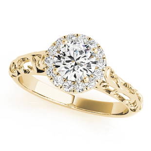 Natural 0.61 CTW Diamond Engagement Ring 18K Yellow Gold: Natural 0.61 CTW Diamond Engagement Ring 18K Yellow Gold Manufacturer's Suggested Retail Price: $ 4000.00 Product Type: Engagement Ring Stone1 Type: 1 Diamond @ 0.5 CTW Stone1 Color: G Stone1