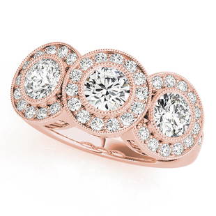 Natural 1.44 CTW Diamond Engagement Ring 14K Rose Gold: Natural 1.44 CTW Diamond Engagement Ring 14K Rose Gold Manufacturer's Suggested Retail Price: $ 6600.00 Product Type: Engagement Ring Stone1 Type: 3 Diamond @ 1.05 CTW Stone1 Color: G Stone1