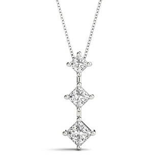 Natural 0.86 CTW Diamond Pendant 14K White Gold: Natural 0.86 CTW Diamond Pendant 14K White Gold Manufacturer's Suggested Retail Price: $ 3500.00 Product Type: Diamond Pendant 3 Diamond @ 0.86 CTW Stone1 Color: G Stone1 Clarity: VS2-SI1 Stone1