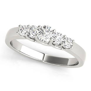 Natural 0.73 CTW Diamond Ring 14K White Gold: Natural 0.73 CTW Diamond Ring 14K White Gold Manufacturer's Suggested Retail Price: $ 3200.00 Product Type: Diamond Ring Stone1 Type: 5 Diamond @ 0.73 CTW Stone1 Color: G Stone1 Clarity: VS2-SI1