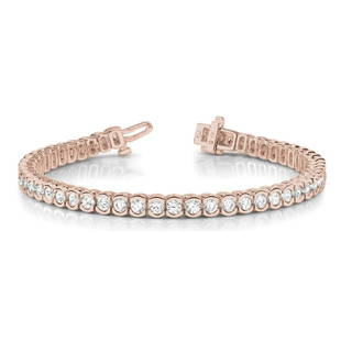 Natural 5.3 CTW Diamond Bracelet 18K Rose Gold: Natural 5.3 CTW Diamond Bracelet 18K Rose Gold Manufacturer's Suggested Retail Price: $16200.00 Product Type: Diamond Bracelet Stone1 Type: 53 Diamonds @ 5.3 CTW Stone1 Color: G Stone1 Clarity: