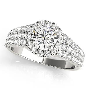Natural 1.38 CTW Diamond Engagement Ring 18K White Gold: Natural 1.38 CTW Diamond Engagement Ring 18K White Gold Manufacturer's Suggested Retail Price: $ 10100.00 Product Type: Engagement Ring Stone1 Type: 1 Diamond @ 0.75 CTW Stone1 Color: G Stone1