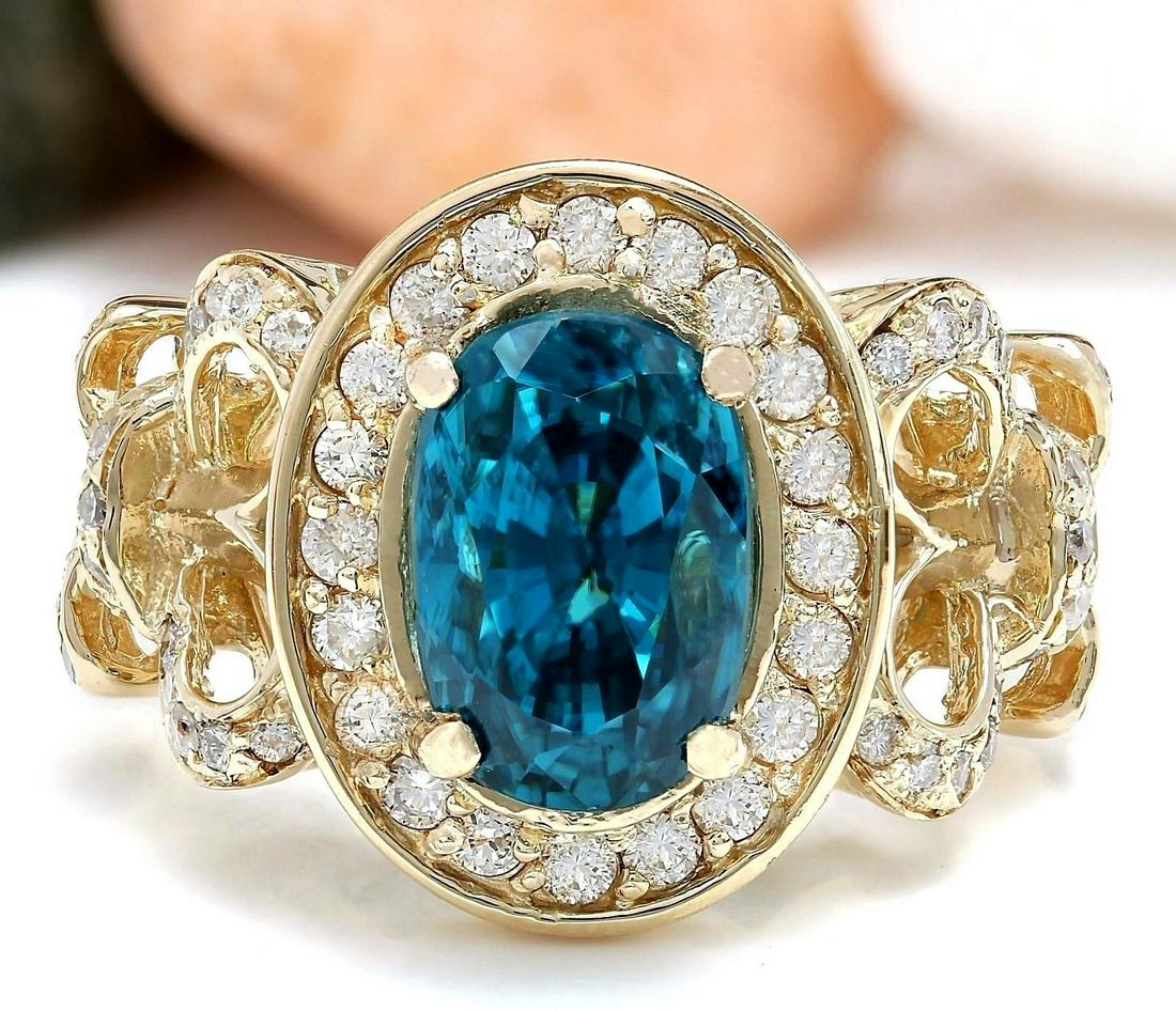 7.82 CTW Natural Zircon 14K Solid Yellow Gold Diamond Ring: 7.82 CTW Natural Zircon 14K Solid Yellow Gold Diamond Ring Manufacturer's Suggested Retail Price: $ 4700.00 7.82 Carat Natural Zircon 14K Solid Yellow Gold Diamond Ring Item Type: Ring Item Style: Eng