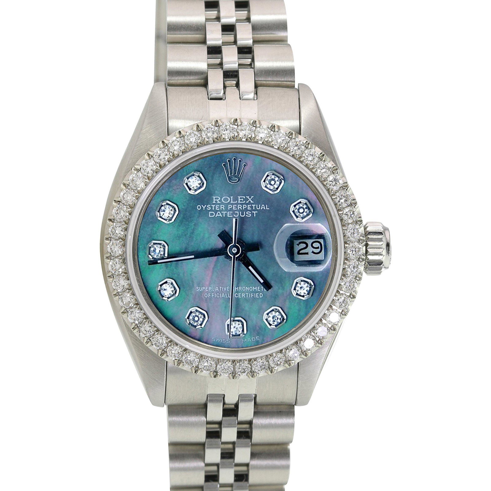 Pre-owned Rolex Datejust 26mm Jubilee Band: Pre-owned Rolex Datejust 26mm Jubilee Band Details Brand: Rolex Condition: Pre-owned Excellent Model: Datejust Specifications Case Diameter: 26mm Case Material: Stainless Steel Gender: Wome