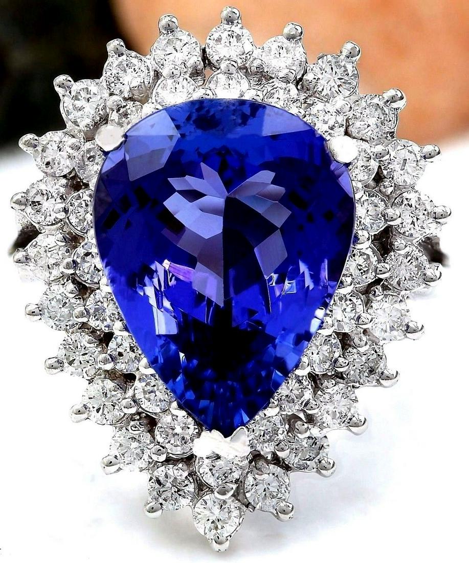7.51 CTW Natural Tanzanite 18K Solid White Gold Diamond Ring: 7.51 CTW Natural Tanzanite 18K Solid White Gold Diamond Ring Manufacturer's Suggested Retail Price: $ 7300.00 7.51 Carat Natural Tanzanite 18K Solid White Gold Diamond Ring Item Type: Ring Item Style: