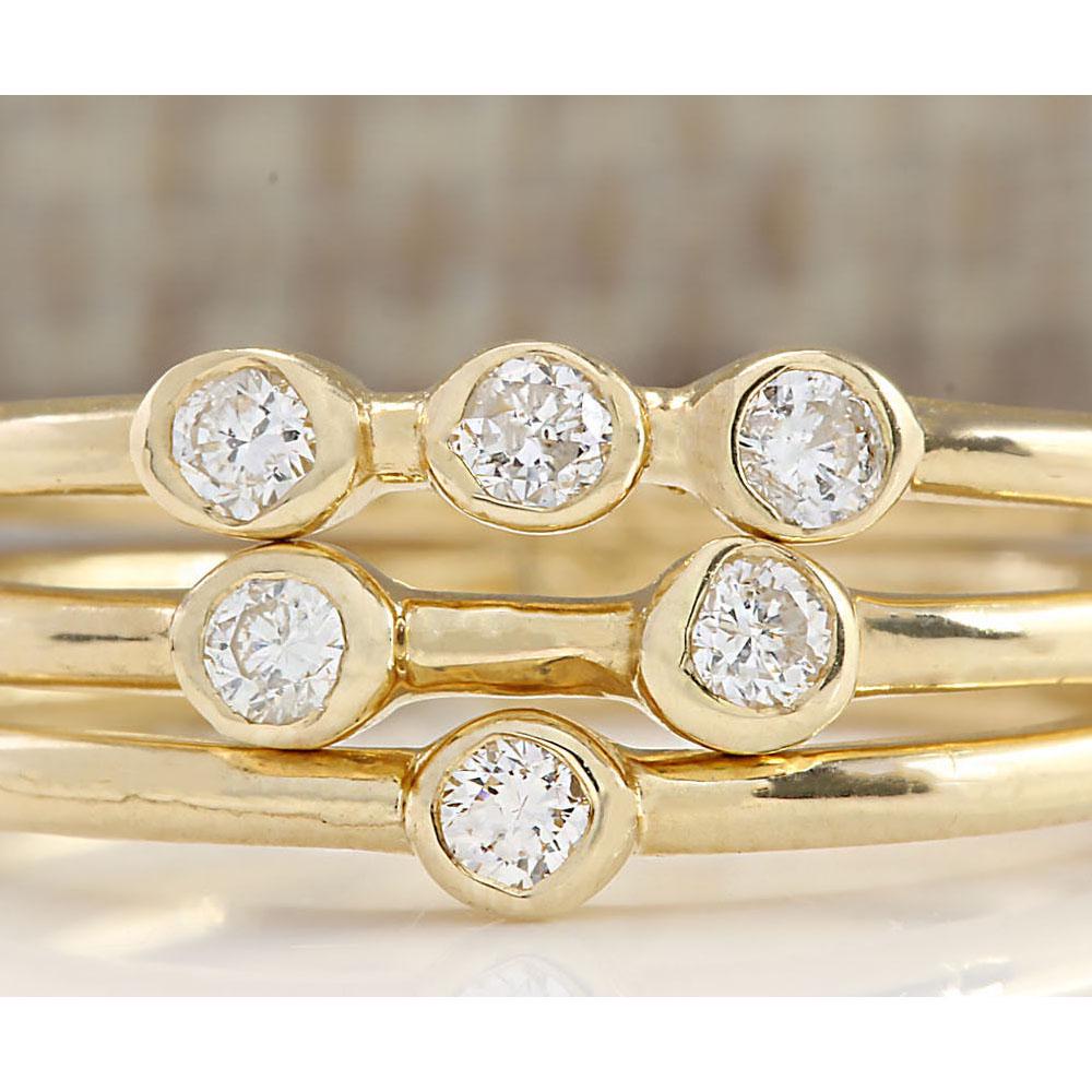 0.24 CTW Trio Diamond Ring In 18K Yellow Gold: 0.24 CTW Trio Diamond Ring In 18K Yellow Gold Manufacturer's Suggested Retail Price: $ 1900.00 Stamped: 18K Ring Size: 5.25 Total Ring Weight: 3 Grams Diamond Weight: Total Natural diamond weight is .