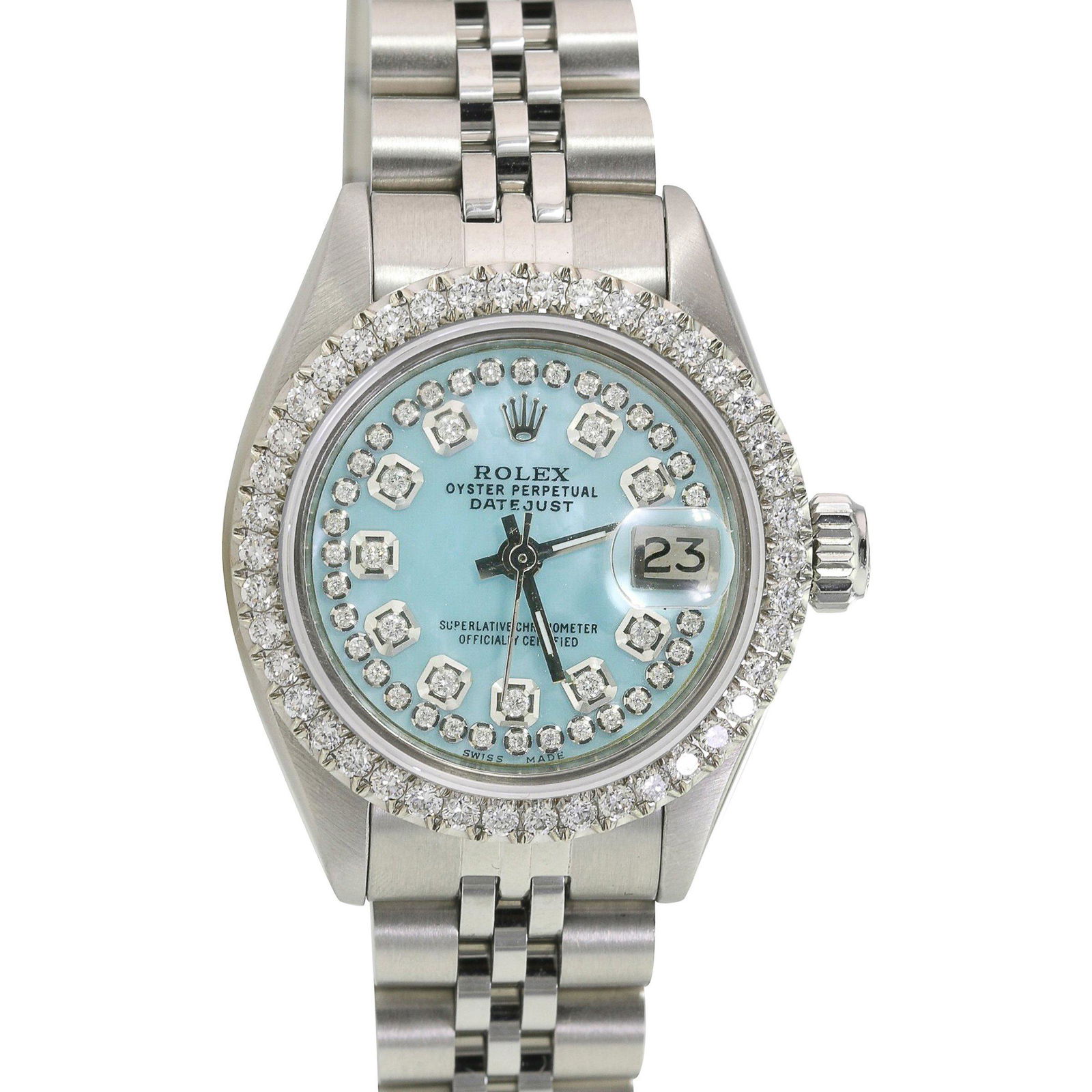 Pre-owned Rolex Datejust 26mm Jubilee Band: Pre-owned Rolex Datejust 26mm Jubilee Band Details Brand: Rolex Condition: Pre-owned Excellent Model: Datejust Specifications Case Diameter: 26mm Case Material: Stainless Steel Gender: Wome