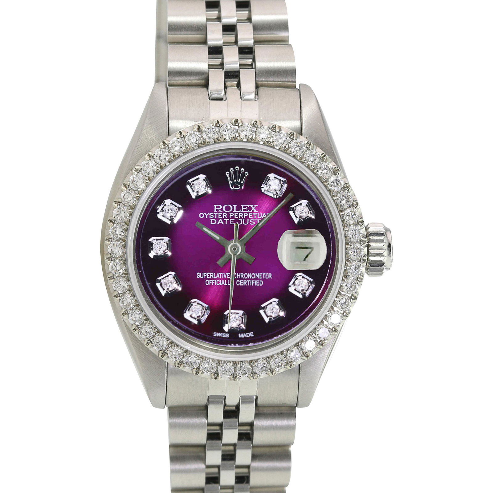 Pre-owned Rolex Datejust 26mm Jubilee Band: Pre-owned Rolex Datejust 26mm Jubilee Band Details Brand: Rolex Condition: Pre-owned Excellent Model: Datejust Specifications Case Diameter: 26mm Case Material: Stainless Steel Gender: Wome