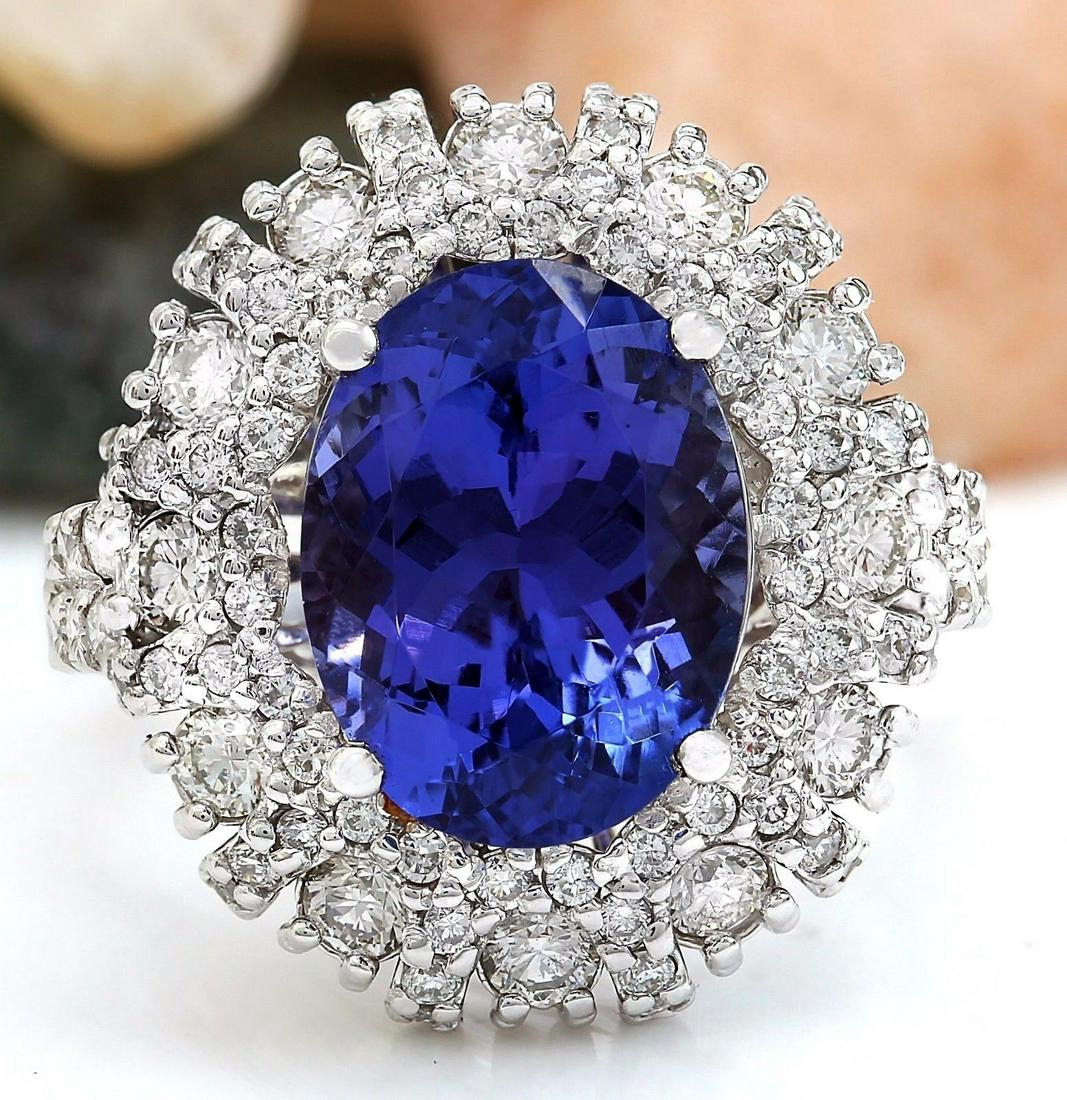 7.14 CTW Natural Tanzanite 18K Solid White Gold Diamond Ring: 7.14 CTW Natural Tanzanite 18K Solid White Gold Diamond Ring Manufacturer's Suggested Retail Price: $ 7900.00 7.14 Carat Natural Tanzanite 18K Solid White Gold Diamond Ring Item Type: Ring Item Style: