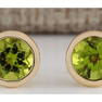 3.00 CTW Peridot Earrings 18K Solid Yellow Gold