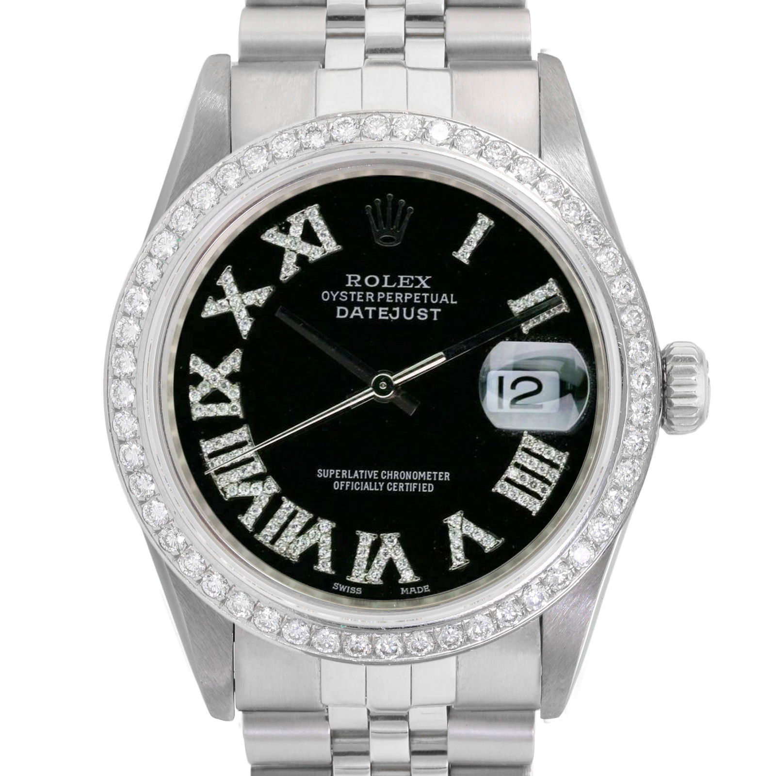 Pre-owned Rolex Datejust 36mm Jubilee Band: Pre-owned Rolex Datejust 36mm Jubilee Band Details Brand: Rolex Condition: Pre-owned Excellent Model: Datejust Specifications Case Diameter: 36mm Case Material: Stainless Steel Gender: Mens