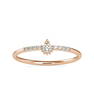 Natural 0.10 CT Diamond Ring 18K Rose Gold