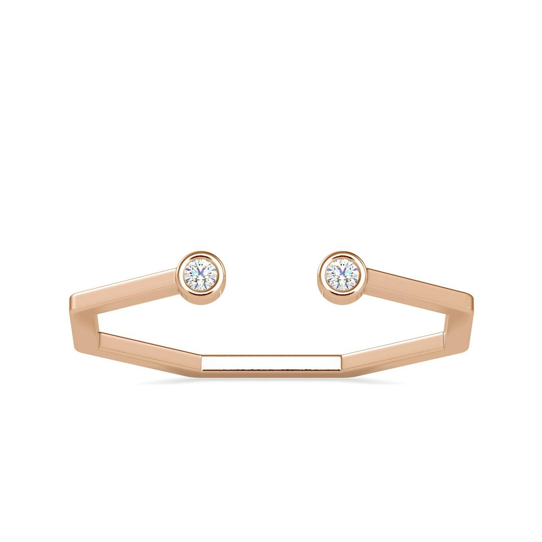 Natural 0.03 CT Diamond Ring 18K Rose Gold (1 of 4)