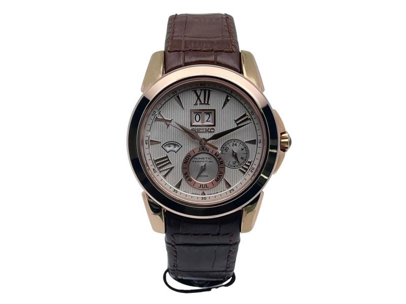 Seiko Kinetic Perpetual Calendar Steel Cream Dial Auto-Quartz Mens Watch: Seiko Kinetic Perpetual Calendar Steel Cream Dial Auto-Quartz Mens Watch / / Product Code: 134161126520-E / / Brand: Seiko / / Condition: Never Worn / / Model: Seiko Kinetic Perpetual