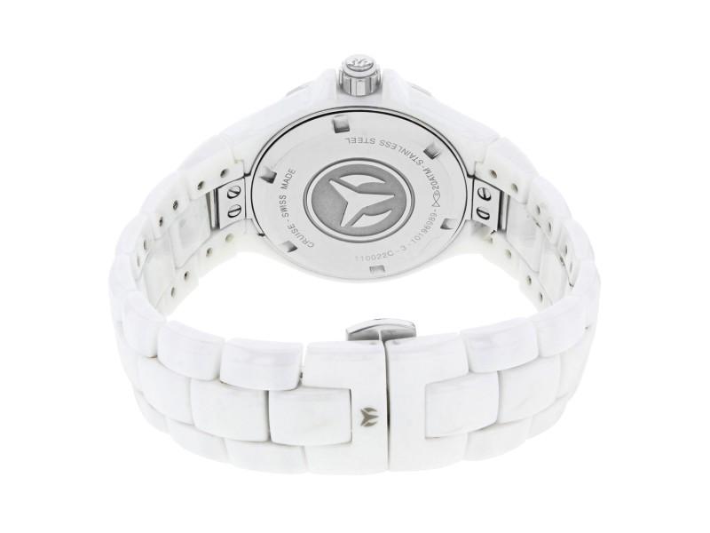 Technomarine Cruise White Dial Ceramic Day Date Steel Ladies Watch 110022C: Technomarine Cruise White Dial Ceramic Day Date Steel Ladies Watch 110022C / / Product Code: 154108784550-E / / Brand: TechnoMarine / / Condition: Pre-Owned / / Model: 110022C