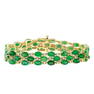 25.25 Carat Emerald 18K Yellow Gold Diamond Bracelet