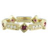 0.43 Carat Ruby 14K Yellow Gold Diamond Ring