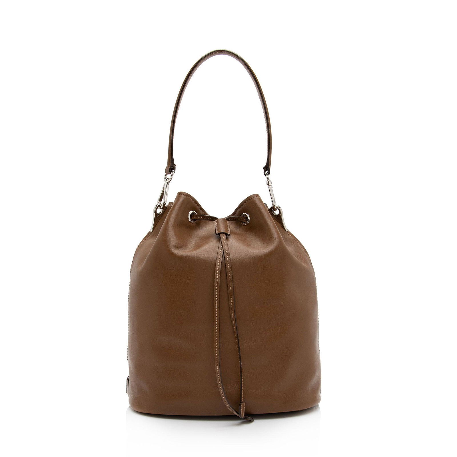 Prada Calfskin Drawstring Medium Bucket Bag: Prada Calfskin Drawstring Medium Bucket Bag // Founded by Mario Prada in 1913, the Italian fashion label of Prada is renowned for its original, yet practical designs. Each piece of the collection is m