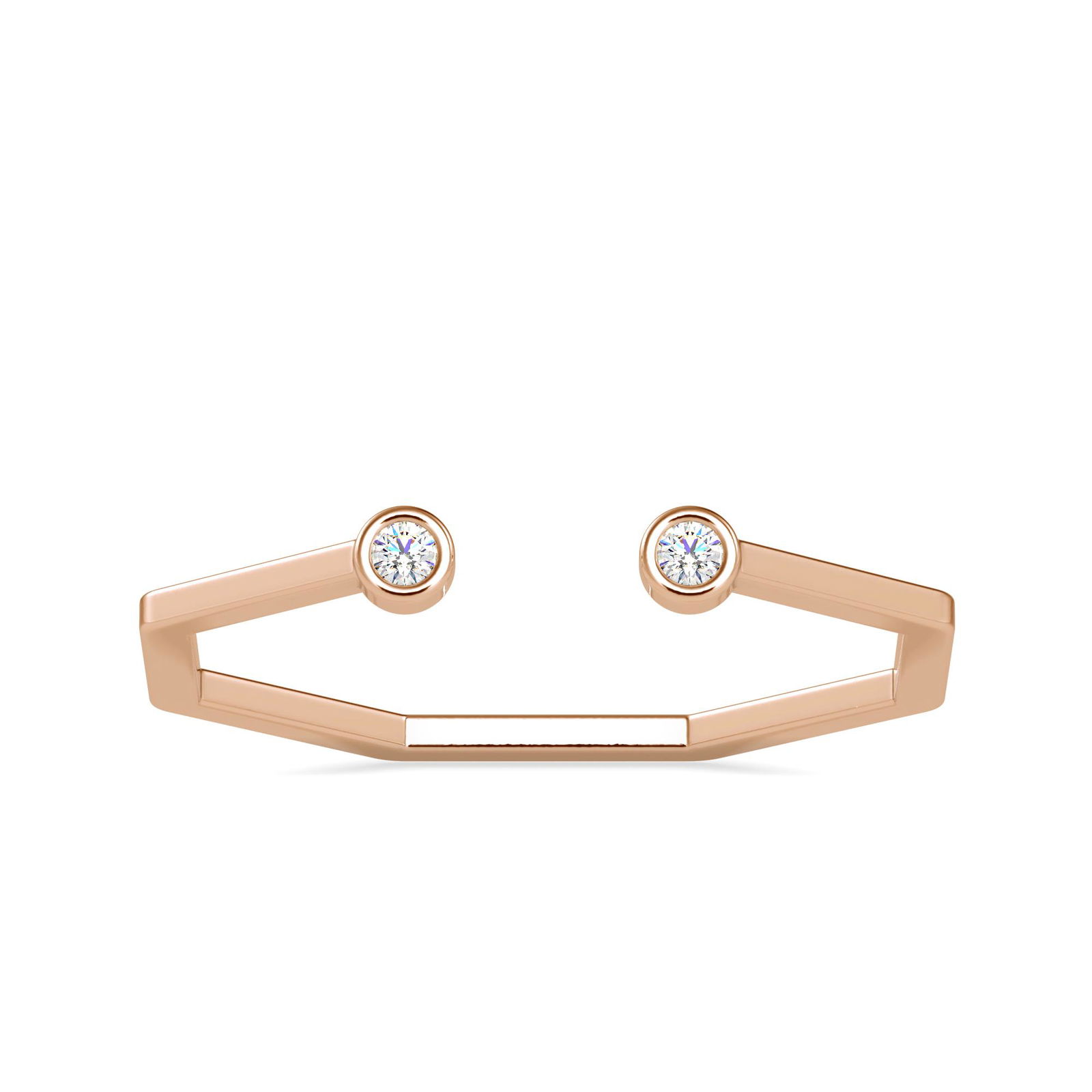 0.03 Carat Diamond 18K Rose Gold Ring (1 of 4)