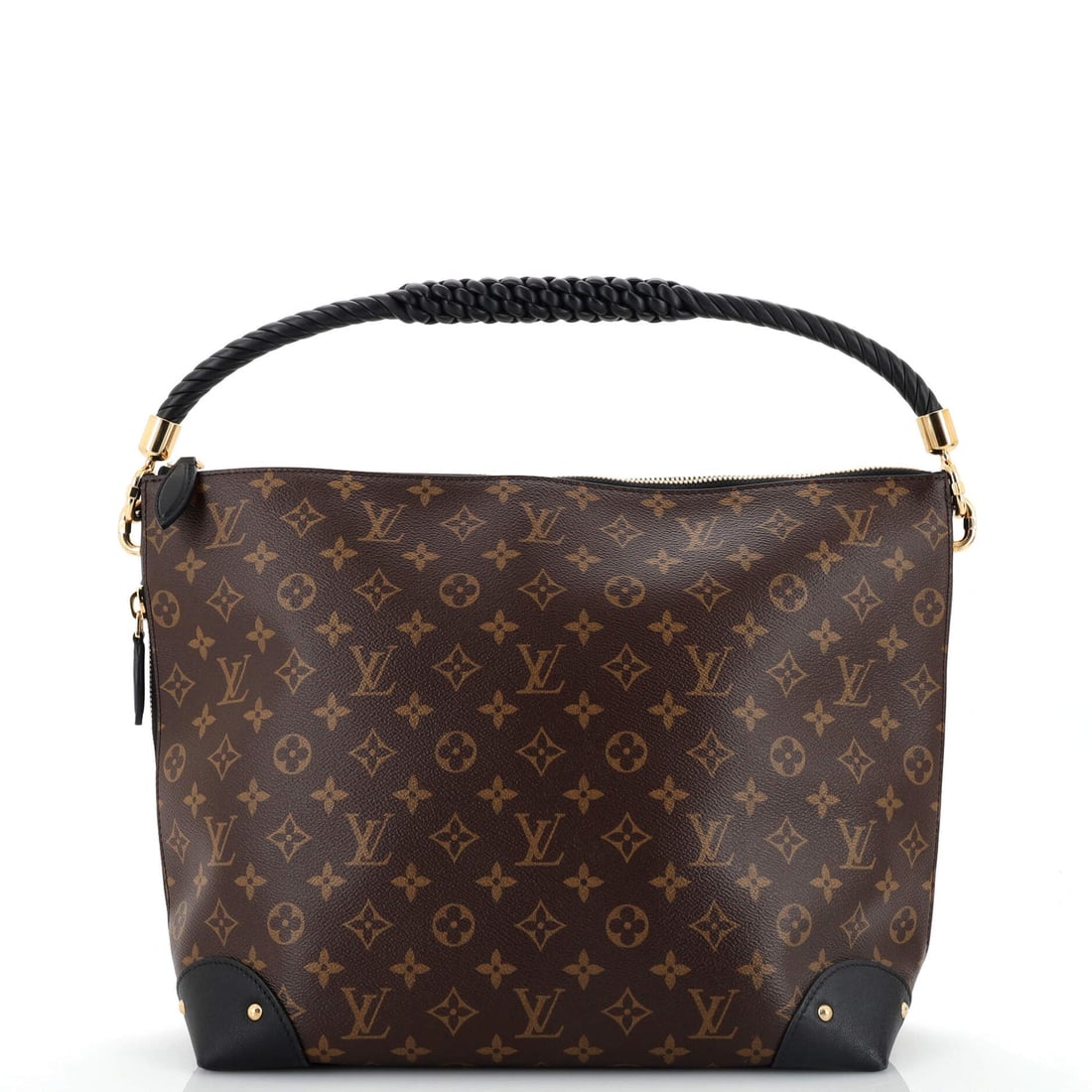 Louis Vuitton Triangle Softy Bag Reverse Monogram Canvas: Louis Vuitton Triangle Softy Bag Reverse Monogram Canvas Exterior Color: Brown Interior Color: Black Exterior Material: Canvas Coated Interior Material: Microfiber Hardware Color: Gold Accessories