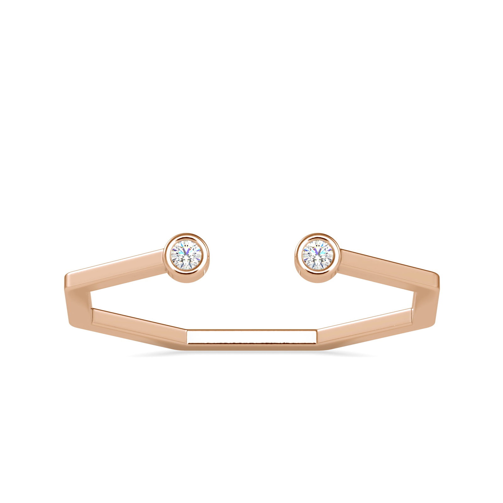 0.03 Carat Diamond 18K Rose Gold Ring (1 of 4)