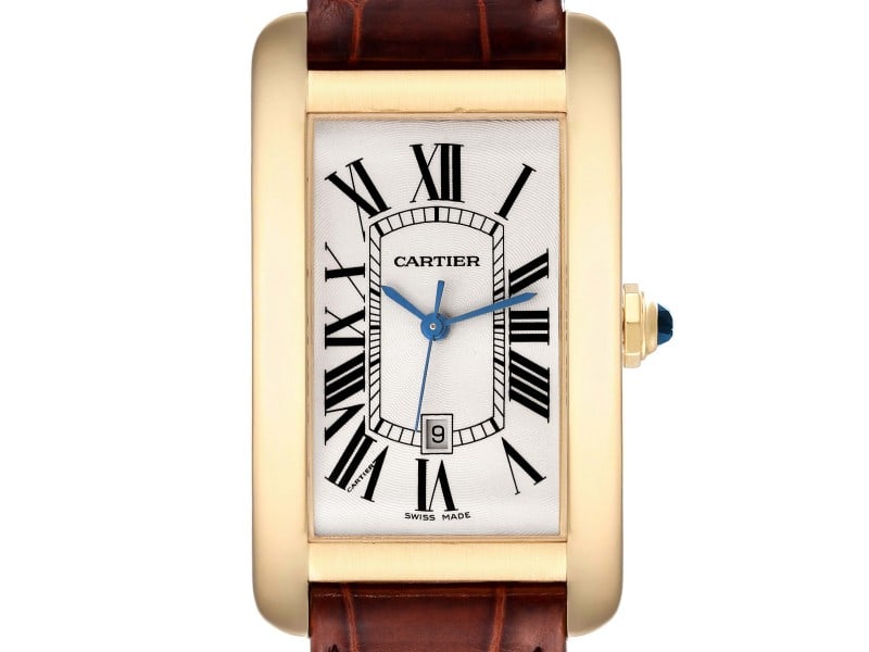Cartier Tank Americaine Yellow Gold Automatic Mens Watch: Cartier Tank Americaine Yellow Gold Automatic Mens Watch ---- Product Code: 54587-34CB0 ---- Brand: Cartier ---- Condition: Pre-Owned ---- Cartier Tank Americaine Yellow Gold Automatic Mens Watch Auto