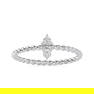 0.06 Carat Diamond 18K White Gold Ring