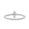 0.06 Carat Diamond 18K White Gold Ring