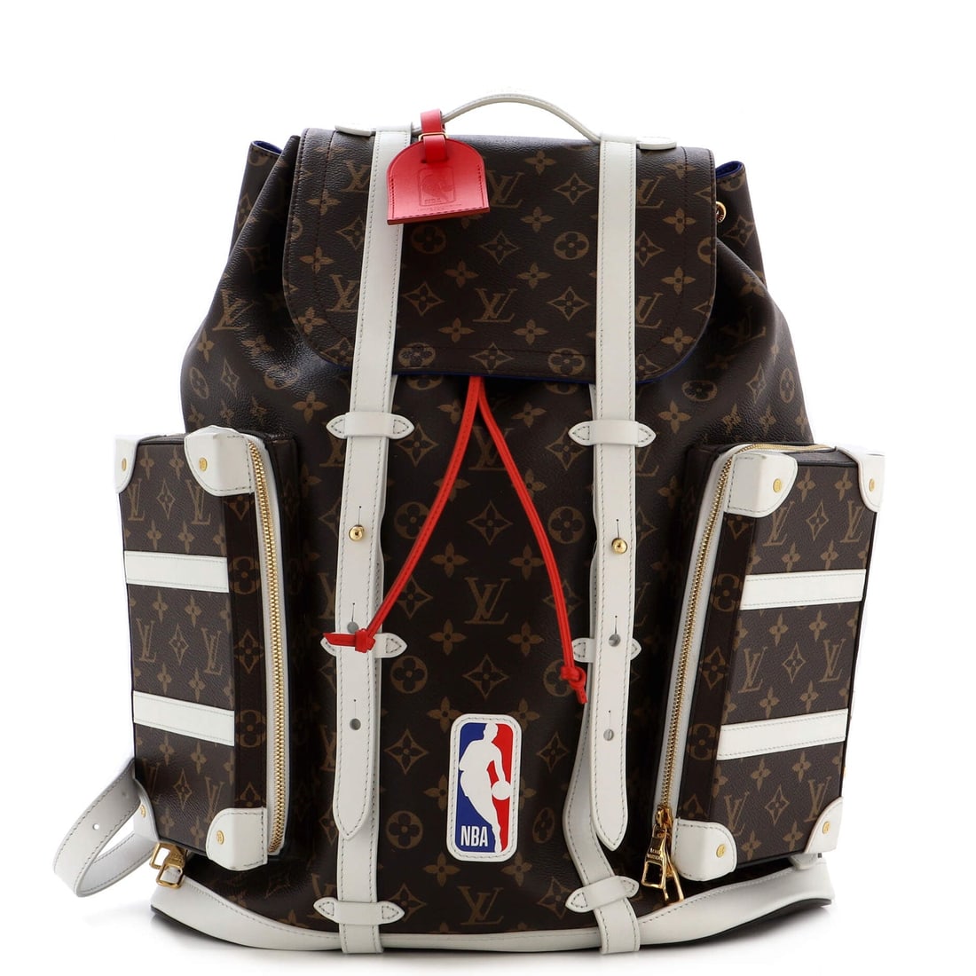 Louis Vuitton NBA Blue Taurillon Leather Monogram Logo Pocket