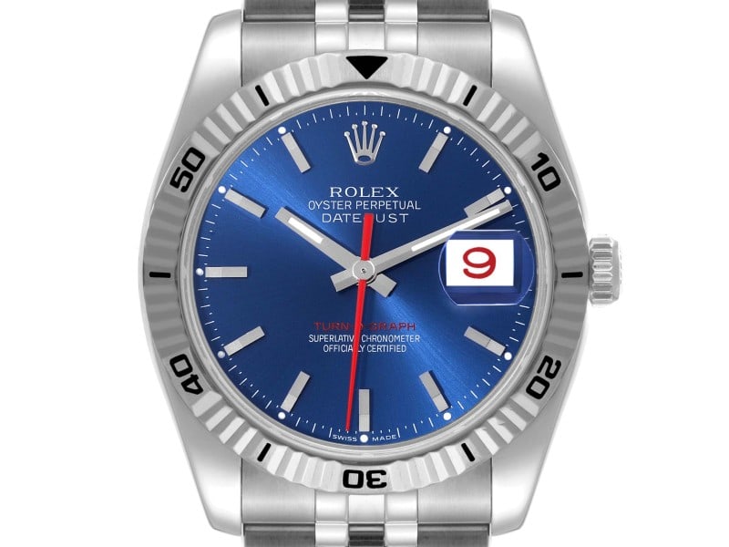 Rolex Datejust Turnograph Steel White Gold Blue Dial Mens Watch: Rolex Datejust Turnograph Steel White Gold Blue Dial Mens Watch ---- Product Code: 54193-34CB0 ---- Brand: Rolex ---- Condition: Pre-Owned ---- Rolex Datejust Turnograph Steel White Gold Blue Dial Men