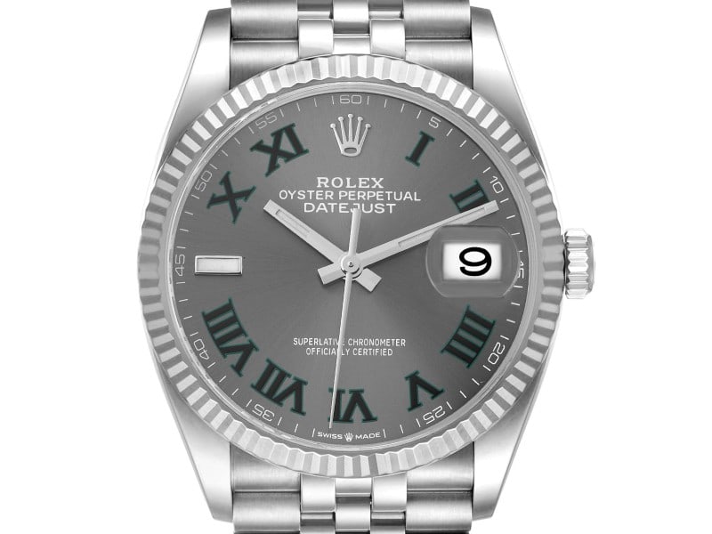 Rolex Datejust Steel White Gold Wimbledon Dial Mens Watch: Rolex Datejust Steel White Gold Wimbledon Dial Mens Watch SKU no: 48037-34CB0 Brand: Rolex Condition: Never Worn Rolex Datejust Steel White Gold Wimbledon Dial Mens WatchOfficially certified chronomet