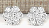 2.30 Carat Diamond 14K White Gold Earrings