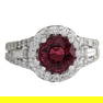 4.02 Carat Tourmaline 14K White Gold Diamond Ring