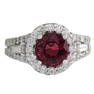 4.02 Carat Tourmaline 14K White Gold Diamond Ring