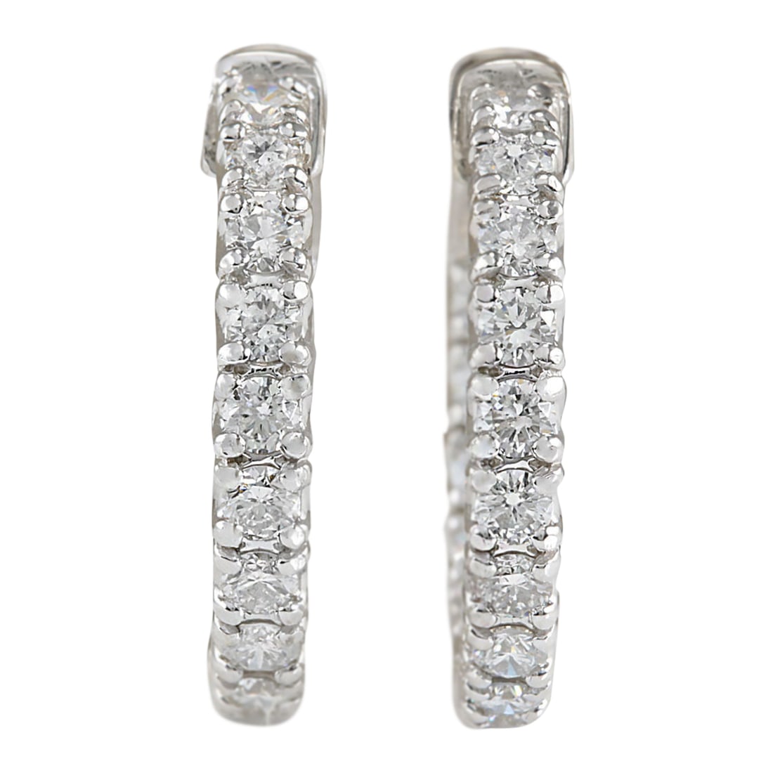 2.50 Carat Diamond 18K White Gold Earrings: 2.50 Carat Diamond 18K White Gold Earrings Stamped: 18K White Gold Total Earrings Weight: 8.2 Grams Earrings Length: N/A Earrings Width: N/A Diamond Weight: Total Natural Diamond Weight is 2.50 Carat
